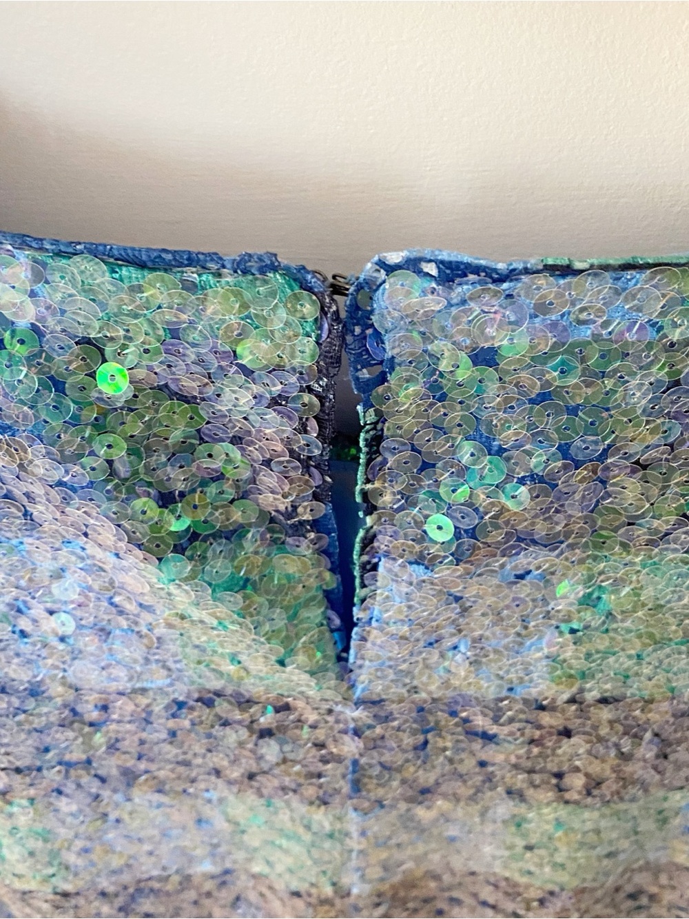 Anthropologie Maeve Sequin Top in Blue-Green - Picture 4 of 5